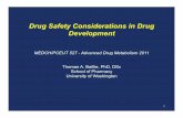 Drug Safety Considerations in Drug Developmentcourses.washington.edu/medch527/PDFs/527_11baillie1.pdfL. C. Wienkers and T. G. Heath, Nat. Rev. Drug Discov., 4, 825-833 (2005) Metabolism