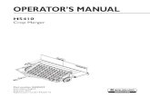 OPERATOR’S MANUAL · OPERATOR’S MANUAL H5410 Crop Merger Part number 84485039 2nd edition English February 2012 Replaces part number 84220175