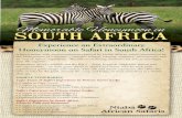 Memorable Honeymoon in South AfricA · PDF file Honeymoon on Safari in South Africa! A honeymoon with accommodations planned by Ntaba African Safaris promises to be the Honeymoon of
