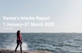 Varma’s Interim Report · Return and solvency development 2 29 April 2020 | Varma’sInterim Report 1 January–31 March 2020 Q1/2020 12 months Investment return (MWR) -10.0% -4.1%