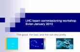 LHC beam commissioning workshop Evian January 2010 · Evian 2010 n Sessions on ¨ Review of 2009 LHC beam operation and models ¨ Beam diagnostics ¨ Injection & Ramp & Squeeze &