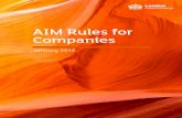 AIM Rules for Companies - London Stock Exchange Group · 2016-04-15 · AIM Rules for Companies (effective 1 January 2016) 3 Introduction AIM opened on 19 June 1995. AIM is a market