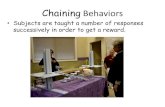 Chaining Behaviors - James M. Bennettjmbpsych.weebly.com/uploads/4/7/3/7/47374127/learning_-_cognitio… · Is it shaping or chaining? Shaping: In shaping, the form of an existing
