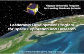 Leadership Development Program for Space …...2013/03/11  · Interdisciplinary (Leadership Development Program for Space Exploration and Research) Started in 2011 21 programs were