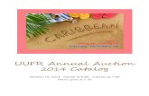 UUFR Annual Auction Catalog · UUFR Annual Auction 2014 Catalog October 18, 2014. Dinner at 6:00. Auction at 7:00 Doors open at 5:30