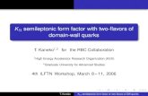 Kl3 semileptonic form factor with two-flavors of domain ... · Kl3 semileptonic form factor with two-ﬂavors of domain-wall quarks T. Kaneko1;2 for the RBC Collaboration 1High Energy