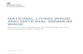 National Living Wage and National Minimum Wage: government ... · 1 Referred to collectively in this report as the minimum wage. The National Living Wage, which was £7.50 in April