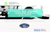LEAN SIX SIGMA GREEN BELT - tlc-global.com · • Lean Six Sigma Green Belt Six Sigma Toolkit and Templates • Simulated Project • SigmaXL License • Theoretical online exam •