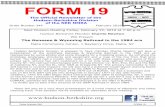 Form19 Feb 2019 - Hudson Berkshire Division · 2019-02-14 · Form19 The Form19 is published eight times per year for members of the Hudson Berkshire Division. The opinions expressed