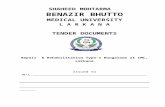 €¦  · Web viewSHAHEED MOHTARMA. BENAZIR BHUTTO. MEDICAL UNIVERSITY. L A R K A N A. TENDER DOCUMENTS. Repair & Rehabilitation Type-I Bungalows at CMC, Larkana. Issued to M/s