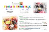 FESTA DI CARNEVALE - Italian Cultural Society · FESTA DI CARNEVALE For children: • Arts and Crafts workshop with maestra Fiorenza, kindly offered by Le D.I.V.E. For adults and