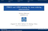 PINGU and JUNO synergy for mass ordering determination · PINGU and JUNO synergy for mass ordering determination. Outline Introduction Synergy e ects PINGU+JUNOSummary and conclusions