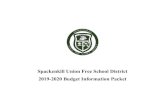 Spackenkill Union Free School District 2019-2020 Budget ...€¦ · Comment: The district, like most upstate school districts, experienced significant enrollment declines. For this