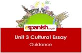 Unit 3 Cultural Essay - eSpanish · 2016-10-12 · The essay forms part of the Unit 3 Listening, Reading and Writing exam. This paper lasts for 2.5 hours (you should spend 45 minutes