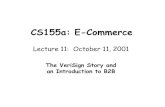 CS155a: E-Commerce - Yale Universityzoo.cs.yale.edu/classes/cs155/fall01/lecture11.pdf · 2001-10-11 · Electronic Commerce Definitions Electronic commerce is a set of technologies,
