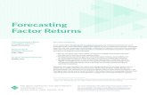 Forecasting Factor Returns - Two Sigma · Forecasting Factor Returns Executive Summary In our recent paper, Introducing the Two Sigma Factor Lens, we proposed a parsimonious set of