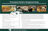 Transportation Engineering - Michigan State University · Program (GYPP) on Transportation Engineering Laboratory by Visiting International Professional Program (VIPP) Elevate your
