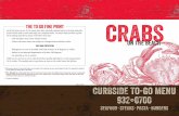 FOR YOUR PROTECTION · PDF file 2020-03-23 · King Combo King Crab, Dungeness Cluster, and a Snow Crab Cluster ..... 47.99 King Crab Legs “The Deadliest Catch”..... 59.99 crabs