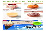 sweets - Slow Jet Coffee · PDF file 2018-10-02 · sweets menu short cake ショートケーキ 429 （税抜） orange tart オレンジタルト 495 （税抜） cream puff シュークリーム