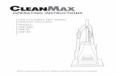 LEANMAX - Amazon S3€¦ · Before operating the vacuum, please read these instructions completely. FOR CLEANMAX PRO SERIES UPRIGHT VACUUMS MODELS : CMP-3QD CMP-3T CMP-3N C LEANMAX