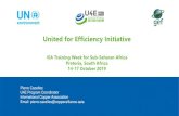 United for Efficiency Initiative...Efficient Lighting, Appliances and Equipment • Launched United for Efficiency (U4E) in 2014 at the UN Secretary General’s Climate Summit. •