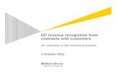 ED revenue recognition from contracts with customers · 2015-03-09 · Page 4 ® 2012 Ernst & Young Overview – new proposal for revenue recognition yThe Boards issued a new revenue