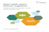 Start with users. Deliver together. · Sparking a new vision 14. People-centred services and programs 14 Inclusion, equity and access 15 ... Together with a mindset that values empathy,