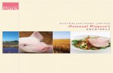 AUSTRALIAN PORK LIMITED Annual Reportaustralianpork.com.au/.../Annual-Report-2010-2011.pdf · increase to allow additional investment in non-R&D activities. An extensive schedule