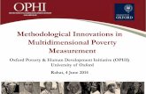 Methodological Innovations in Multidimensional Poverty ... · What is the MPI? • The global MPI is an index of acute multidimensional poverty for over 100 developing countries.