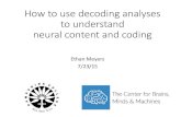 How to use decoding analyses to understand neural content ...The Neural Decoding Toolbox Design Toolbox design: 4 abstract classes 1. Datasource: creates training and test splits •E.g.,