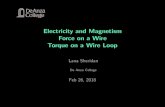 Electricity and Magnetism Force on a Wire Torque on a Wire ...nebula2.deanza.edu/~lanasheridan/4B/Phys4B-Lecture31.pdf · Cyclotron The rst cyclotron was built in 1934. 882 Chapter