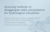Assessing methods to disaggregate daily ... - cisa.sc.edu · University of South Carolina . Background CISA (Carolinas Integrated Sciences and Assessments) incorporates climate information
