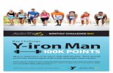 MONTHLY CHALLENGE MAY Y Man - activtrax.com your Y-iron Man 100K Challenge today! May’s objective is to earn 100,000 points. This month you'll be challenged with both strength and