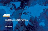 ATCO Investor Presentation February 2020 · INVESTOR PRESENTATION FEBRUARY 2020 GROWTH DRIVEN BY MACROECONOMIC TAILWINDS Strong macro economic growth indicators: • GDP growth in