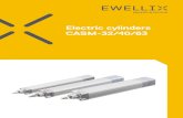 Electric cylinders CASM-32/40/63...Unlike pneumatic or hydrau-lic cylinders, CASM electric cylinders are flexible and thus can be positioned precisely. In addition, due to a reduced