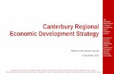 The Canterbury Regional Economic Development Strategy ...€¦ · Presentation to Mayoral Forum on the economic benefits of tourism to the region Mayoral Forum agenda for 4 Dec 2015
