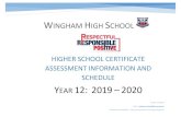 Higher School certificate Assessment Information and Schedule · The Higher School Certificate is the highest educational award you can gain in New South Wales schools. It is an internationally