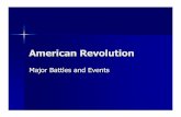 American Revolution Battles · April 1775 Lexington and Concord Revere, Dawes, and Prescott British march on Lexington “Shot heard around the world. ” Militia confront British