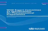 WHO Expert Committee on Specifications for ... - rsu.lv · iv 7.3 Guidance on good practices for desk review for good manufacturing practices, confirmation in lieu of on-site assessment