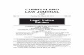 CUMBERLAND LAW JOURNAL - PA Legal Ads9 CUMBERLAND LAW JOURNAL Administrator: Robert W. Kough, Jr., 34 Peach Orchard Road, Newville, PA 17241. Attorney: Lisa M. Grayson, Es-quire, 11