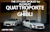 THE STYLISH SPOILER for MASERATI QUATTROPORTE · PDF file MASERATI GHIBLI MASERATI QUATTROPORTE FRONT SPOILER / CARBON ¥165,000 (without tax) SIDE SKIRTS / PART CARBON ¥175,000 (without