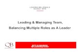 Leading & Managing Team, Balancing Multiple Roles as A Leader · 2019-10-28 · Bingkai Positif Bingkai Positif Bingkai Positif Bingkai Positif Temukan tujuan klien/pegawai dan hasil-hasil