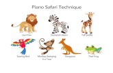 Piano Safari Technique€¦ · Piano Safari Technique ! !! Lion Paw Zechariah Zebra ! Tall Giraffe !! ! ! ! Soaring Bird ! Monkey Swinging in a Tree! Kangaroo Tree Frog