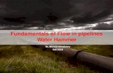 Fundamentals of Flow in pipelines Water Hammerdrahmednagib.com/Fluid_Mechanics_II_2018/REE-307-Lec.5.pdf · Fundamentals of unsteady flow • Steady flow: the value of all fluid properties,