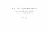 University of Toronto, Fall 2011 Instructor: Radford M ...radford/csc310.F11/week3.pdf · CSC 310: Information Theory University of Toronto, Fall 2011 Instructor: Radford M. Neal