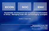 ECON ENV SOC€¦ · Aspirations of 2063 Agenda 2063 1 A Prosperous Africa based on inclusive Growth and Sustainable Development: 2 An integrated continent, politically united, based