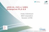 z/OS XL C/C++ V2R1 Enterprise PL/I 4 · 2013-08-13 · 3 New features in z/OS XL C/C++ V2R1 • [Default] Compiler default is now arch=7, z9 machine • [C1X] New language level EXTC1X
