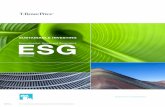 SUSTAINABLE INVESTING ESG - T. Rowe Price · 2020-06-03 · 4 | PROGRESS OVERVIEW 2019 was another exciting year for ESG at T. Rowe Price. The responsible investing team has continued