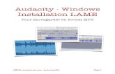 Audacity - Windows Installation LAME · Audacity Windows Description LAME Audacity Setup Version du Fichier Date de 2009-11-01 17:18 : 411 Ko Enregistrer sous Bureau Mes documents