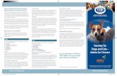 Vaccines for Dogs and Cats - Pet Welfare Alliance · 2020-02-01 · Without evidence of effectiveness, homeopathic nosodes and sarcodes may pose greater risk to pets by leaving them